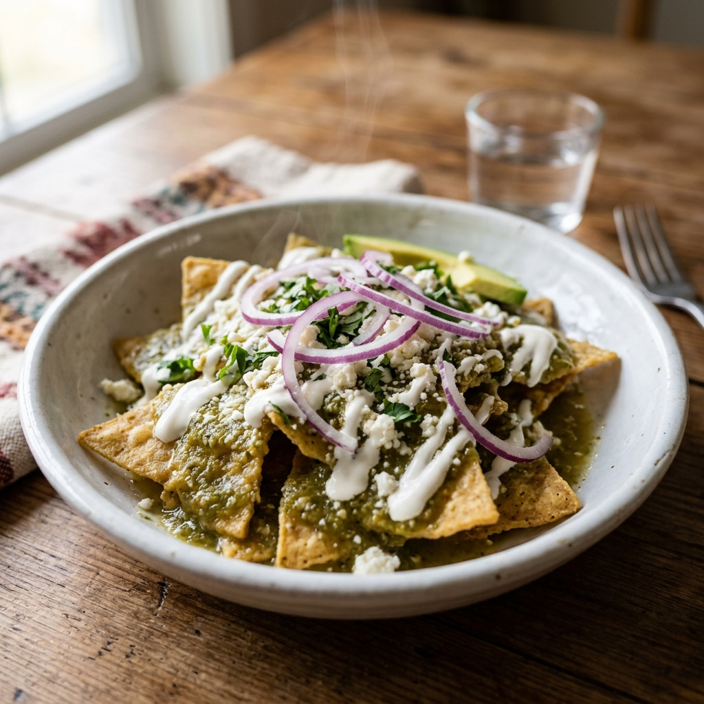 Chilaquiles Verdes con Arrachera